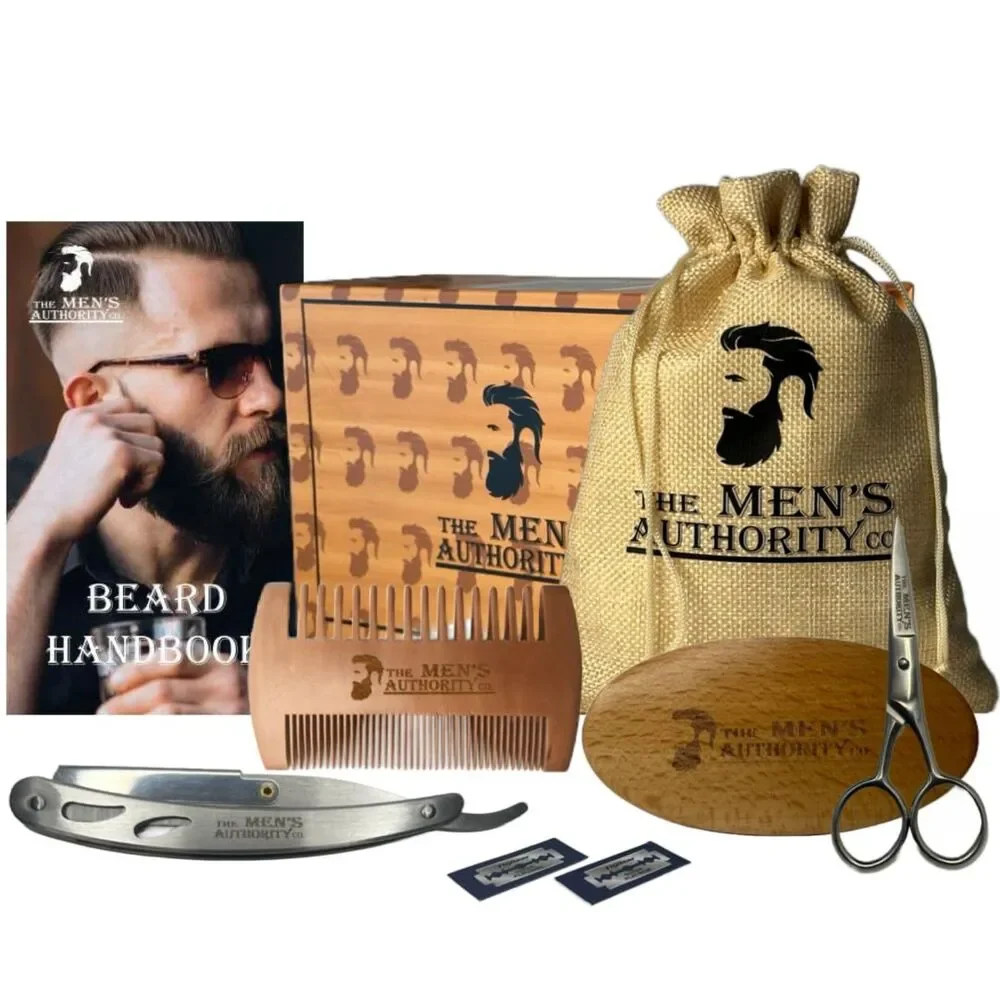 🧔‍♂️ M.A.C.® Men's Beard Grooming Kit w/ Boar Brush & Razor – New